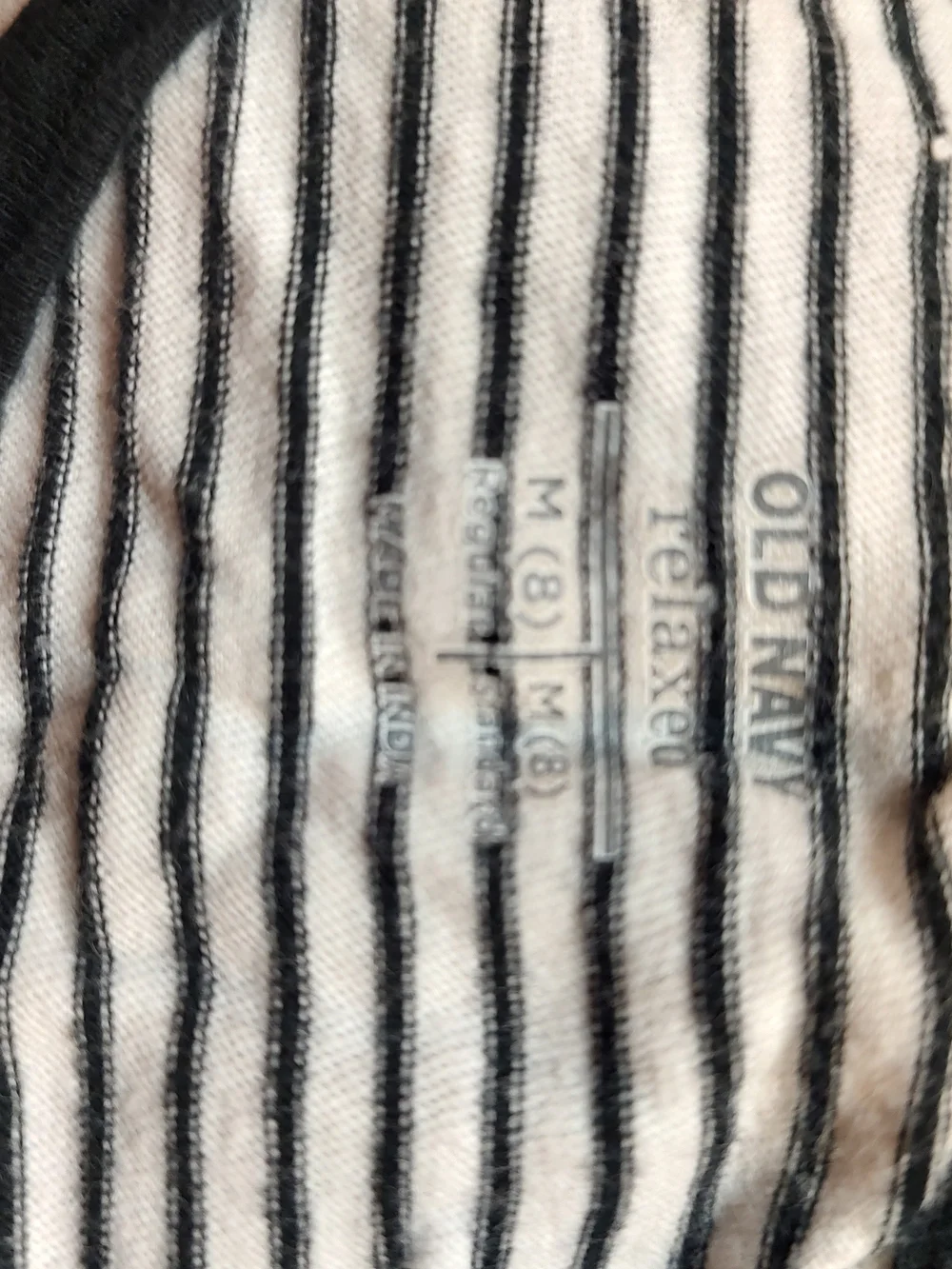 Old Navy Black & White Striped Short Sleeve Tee